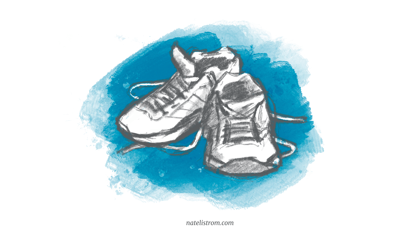 An illustration of a pair of running shoes